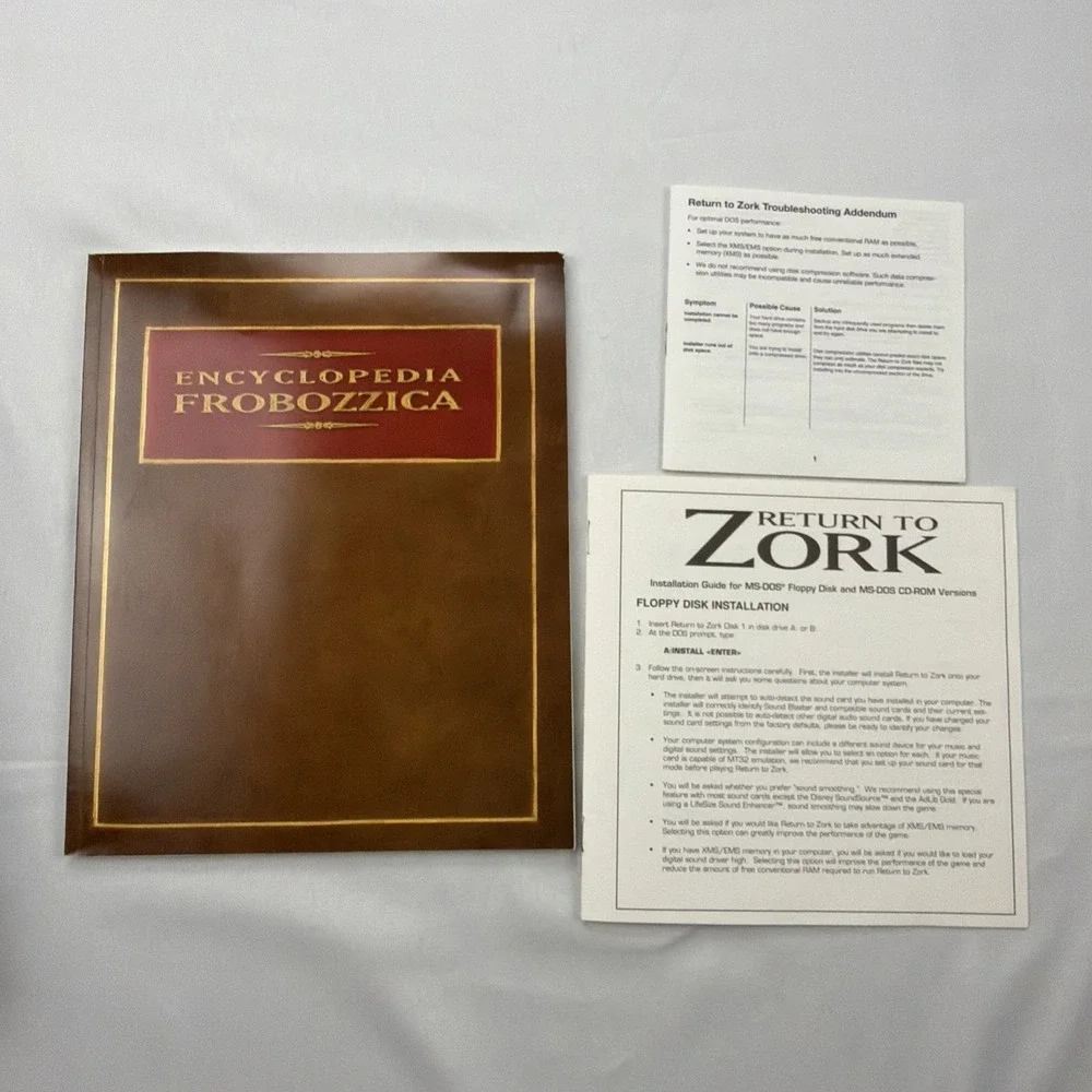 VINTAGE Return To Zork 1990s BIG BOX IBM CD ROM Game